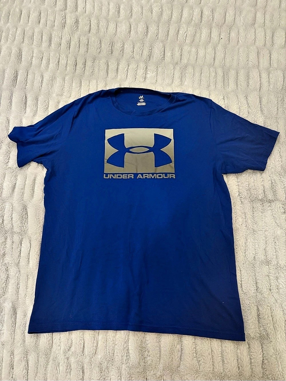Under Armour UA Boxed Sportstyle T-Shirt Blue Short Sleeve Large